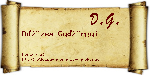 Dózsa Györgyi névjegykártya